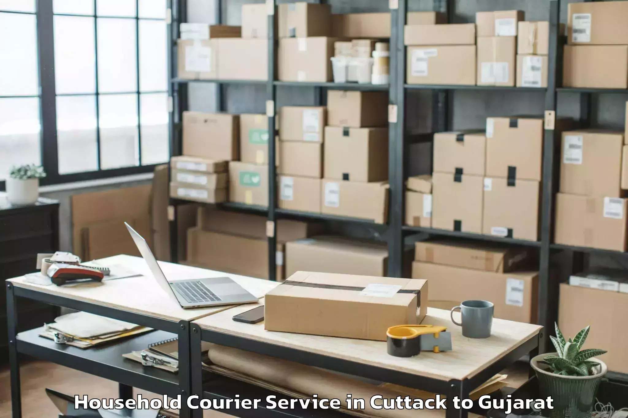 Hassle-Free Cuttack to Balasinor Household Courier